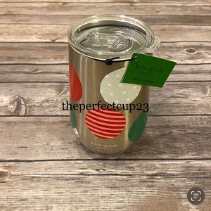 Kate Spade Holiday Ornament Tumbler with Lid